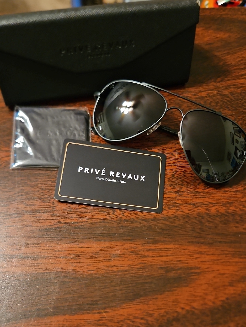 Privé Revaux Aviator Sunglasses in Black